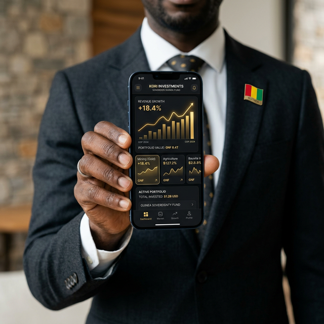 Interface Mobile X-MANSA avec un portefeuille minier